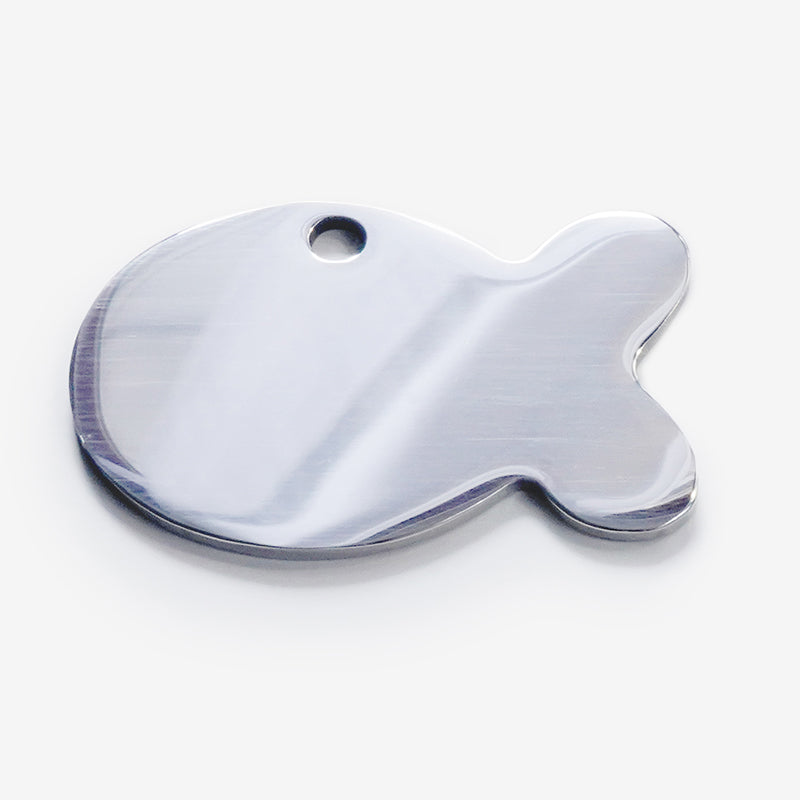 Namnbricka fisk silver