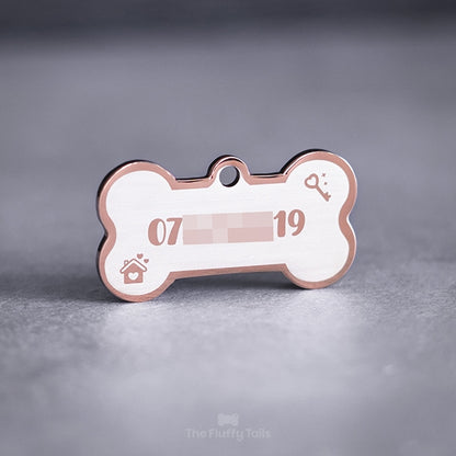 Namnbricka Hundben - Roséguld