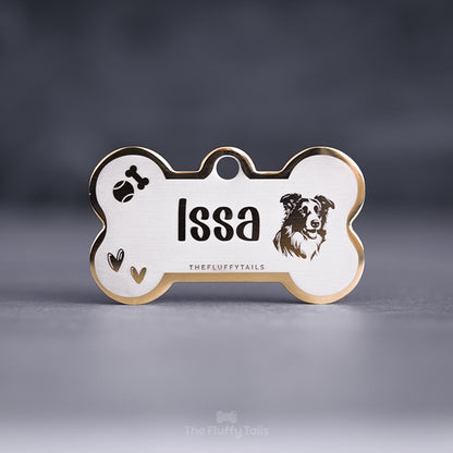 Namnbricka Hundben - Guld