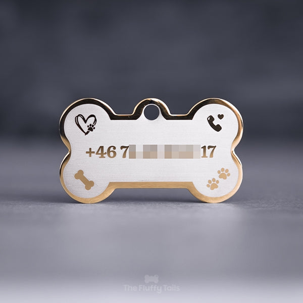 Namnbricka Hundben - Guld