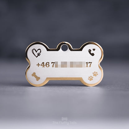 Namnbricka Hundben - Guld