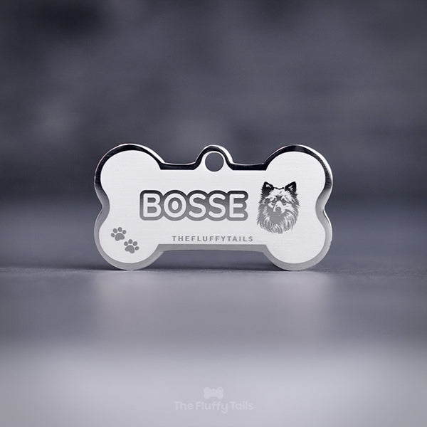 Namnbricka Hundben - Silver