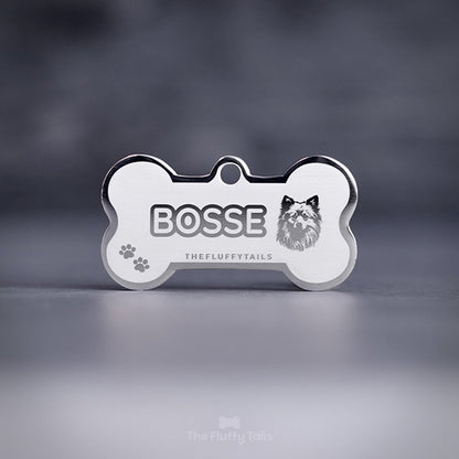 Namnbricka Hundben - Silver