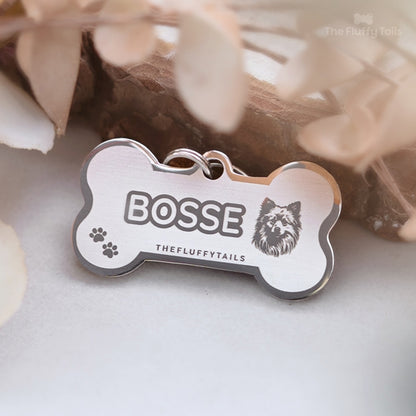 Namnbricka Hundben - Silver