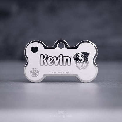 Namnbricka Hundben - Silver