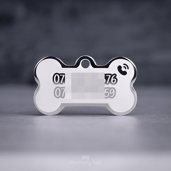 Namnbricka Hundben - Silver