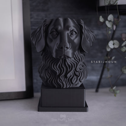 Hundskulptur i 3D av hundrasen stabijhoun