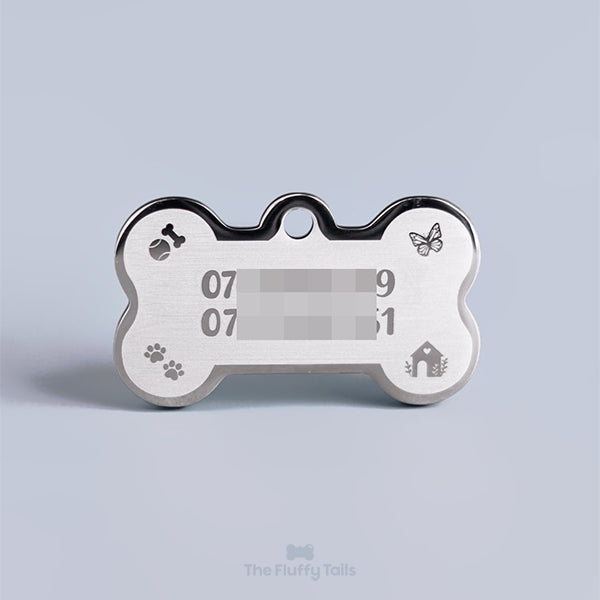 Namnbricka Hundben - Silver