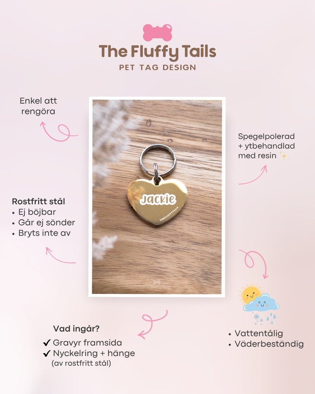 The Fluffy Tails namnbrickors egenskaper