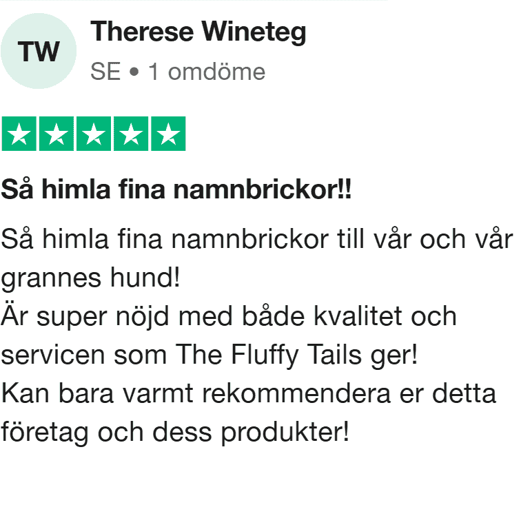 Verifierat trustpilot omdöme med 5 stjärnor
