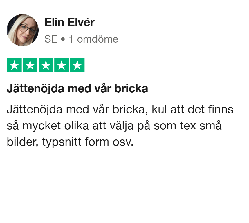 Verifierat trustpilot omdöme med 5 stjärnor
