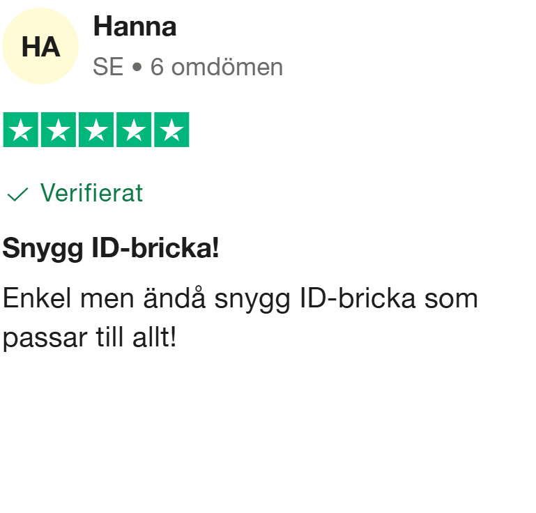 Verifierat trustpilot omdöme med 5 stjärnor