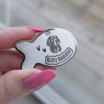 Namnbricka Fisk - Silver