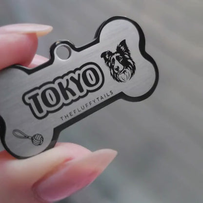 Namnbricka Hundben - Svart