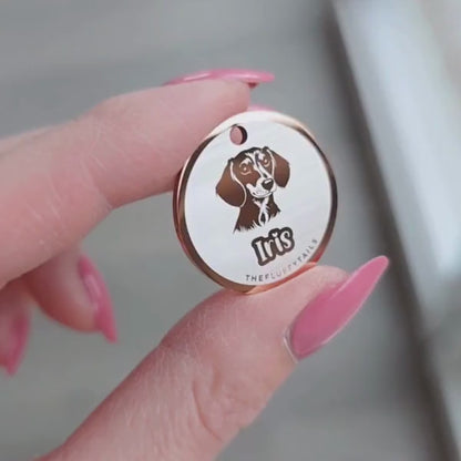 Namnbricka Rund - Roséguld